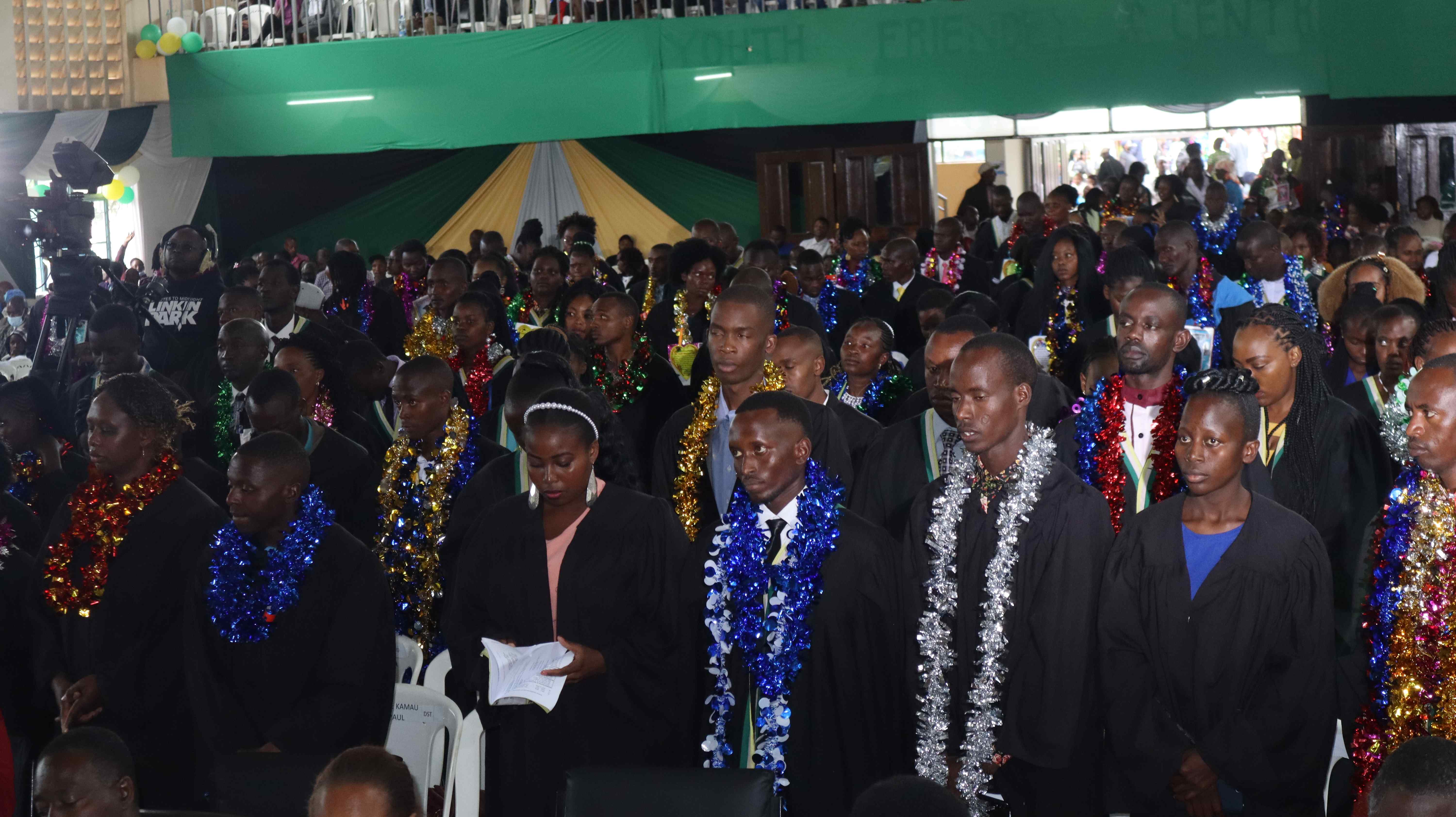 College graduands at a past graduation ceremony