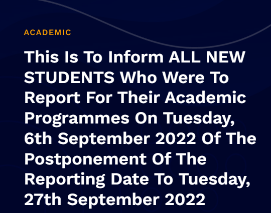 September 2022 Intake